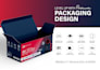 create amazon product packaging design, fba box, label with 3d mockup